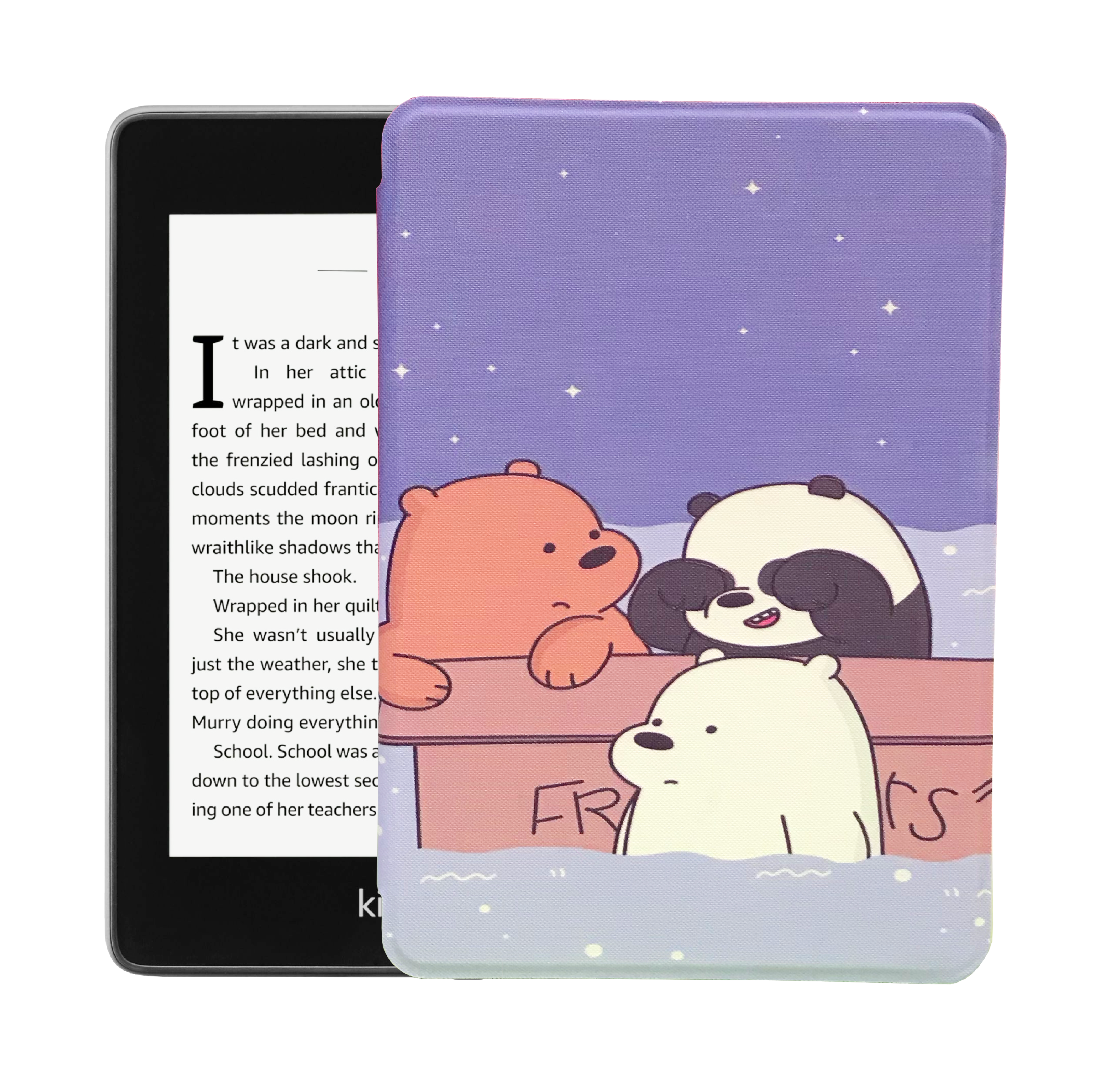 Kindle Paperwhite 4 (2018) - Waterproof E-Reader with Built-in Light, 8GB Storage - Includes Premium Smart Cover & Art Case - Perfect for Reading at Beach, Poolside or in Bed