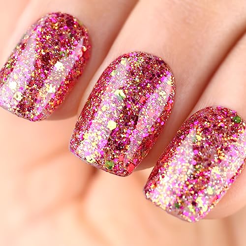 Clear Colorful Dark Pink
