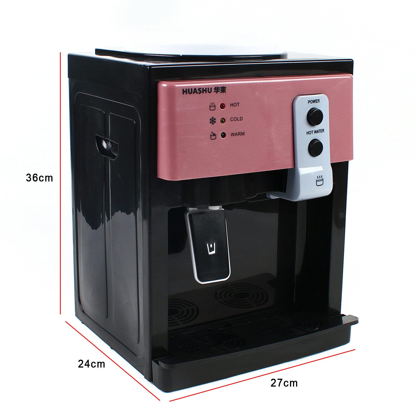 110V Electric Water Dispenser - Hot & Cold Countertop Water Cooler with LED Indicator, Top Loading Design for Home, Kitchen, Office - Holds 3.5L to 18.9L Bottles (Rose Gold) | Perfect for Coffee, Tea, Instant Noodles & Hydration Station