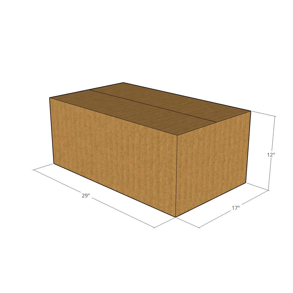 100 New Corrugated Shipping Boxes 29x17x12 Inches - 32 ECT Strength - Durable Moving & Storage Boxes for Home, Office & Ecommerce Shipping