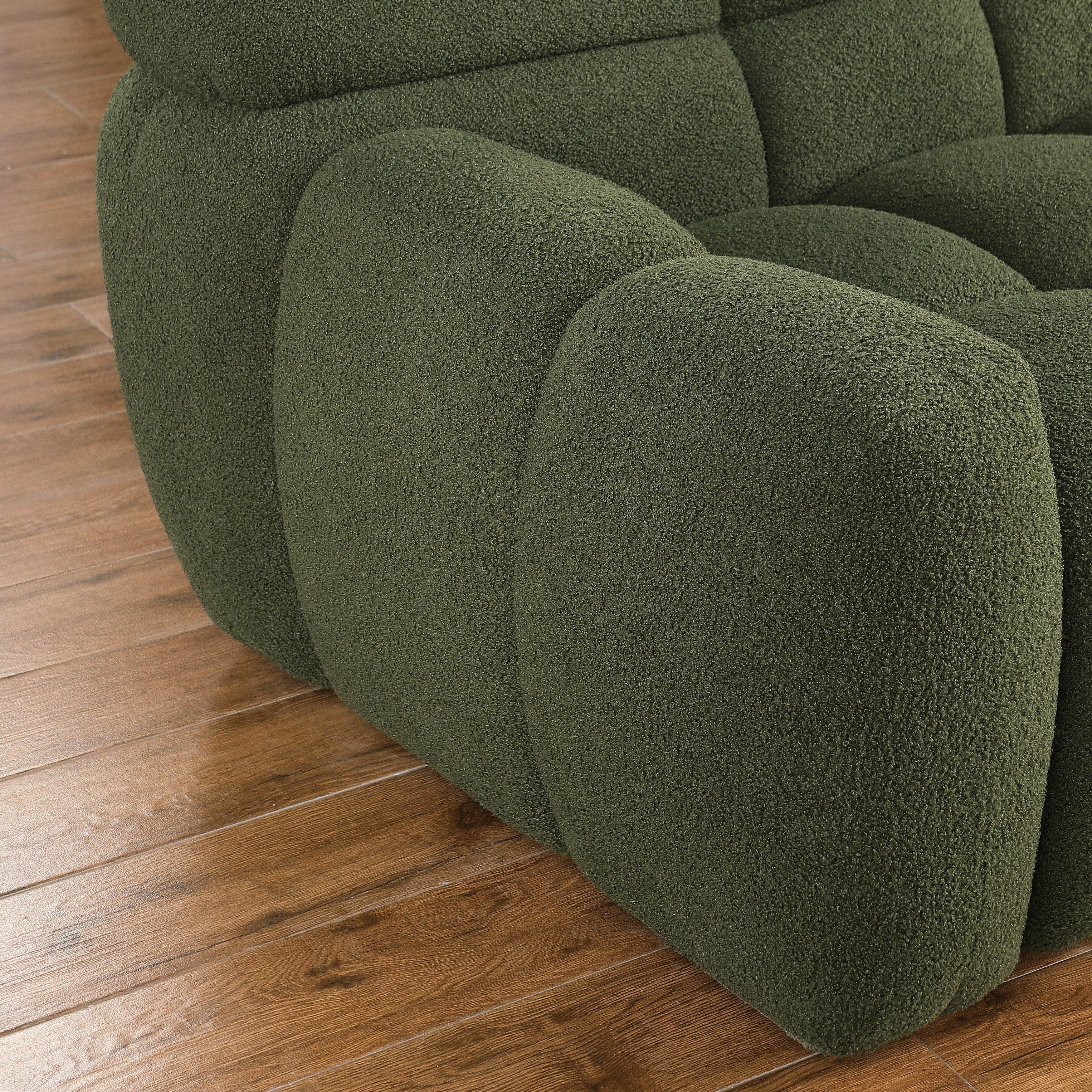 Luxury Beige Boucle Fabric 3-Seater Sofa - Marshmallow Cloud Design with Ultra Plush Cushions for Small Living Rooms & Apartments | Perfect for Cozy Lounging, Movie Nights & Modern Home Decor