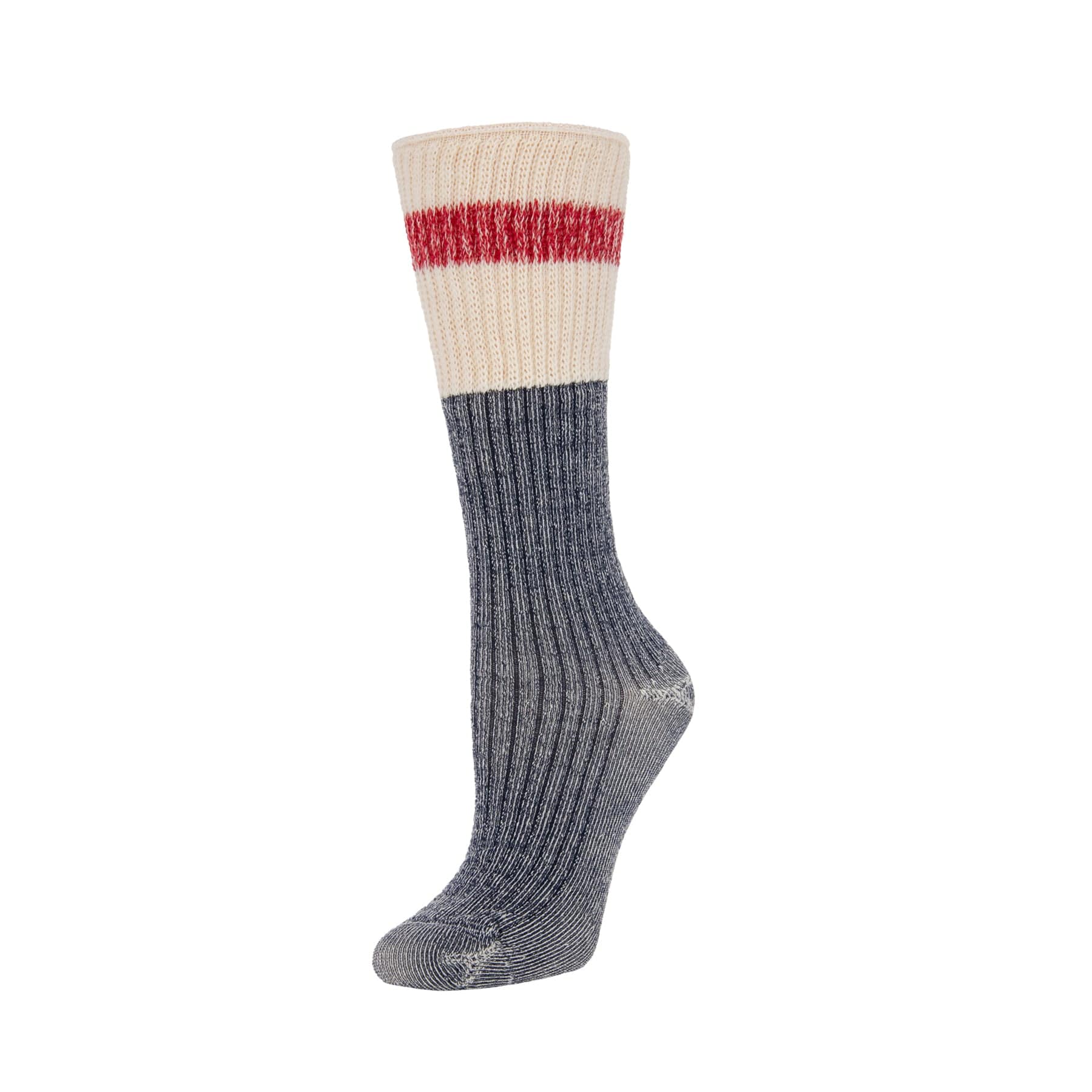Women's Merino Wool Cushioned Camp Socks - Soft & Warm Hiking Socks for Outdoor Adventures, Camping & Winter Wear - Indigo Color