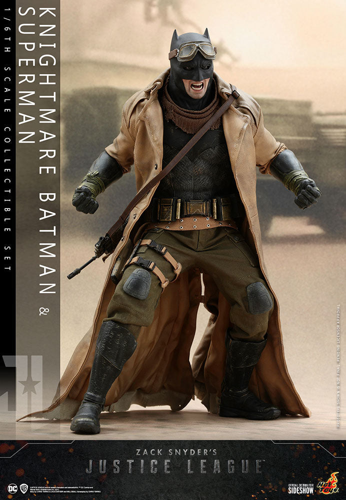 Hot Toys DC Zack Snyder’s Justice League TMS038 Batman (Knightmare) & Superman (Black Suit) 1/6 Scale Collectible Action Figure Set - Perfect for Movie Fans, Collectors & Home Display