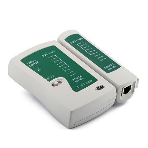 Professional RJ45 RJ11 RJ12 CAT5 CAT6 UTP Network LAN Cable Tester - Check Ethernet, Phone & Internet Cables for Home, Office & Data Center Use