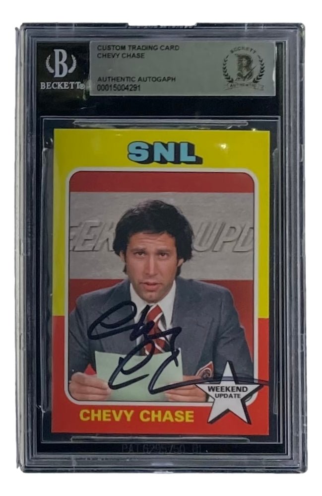 Chevy Chase Autographed Saturday Night Live Weekend Update Trading Card - PSA Certified - Collectible Memorabilia for SNL Fans & Comedy Enthusiasts - Perfect for Display, Gifts, and Investment