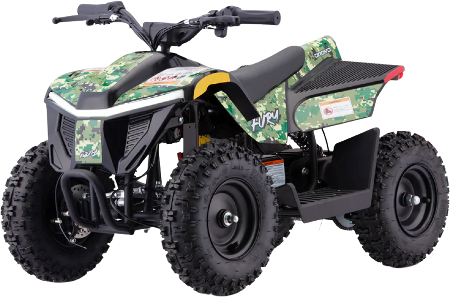 **Droyd Fury Kids Electric ATV - 36V 500W Brushless Motor, 8Ah Lithium Battery, 15 MPH & 10 Miles Range - Off-Road Adventure & Backyard Fun for Children**