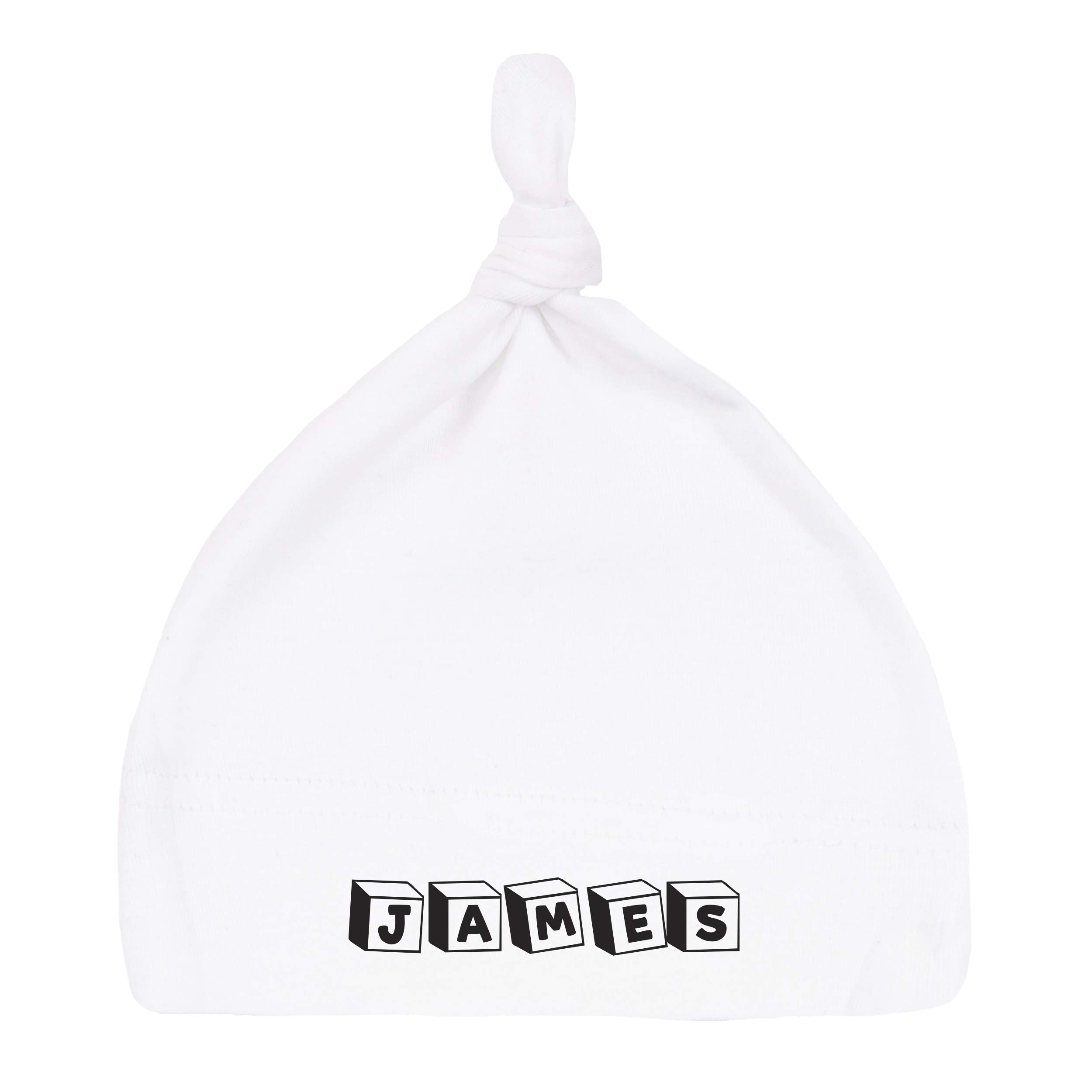 Personalized Baby Hats with Block Initials - Soft Cotton Newborn Beanie for Boys & Girls - Perfect for Photography, Gifts, and Everyday Outfits