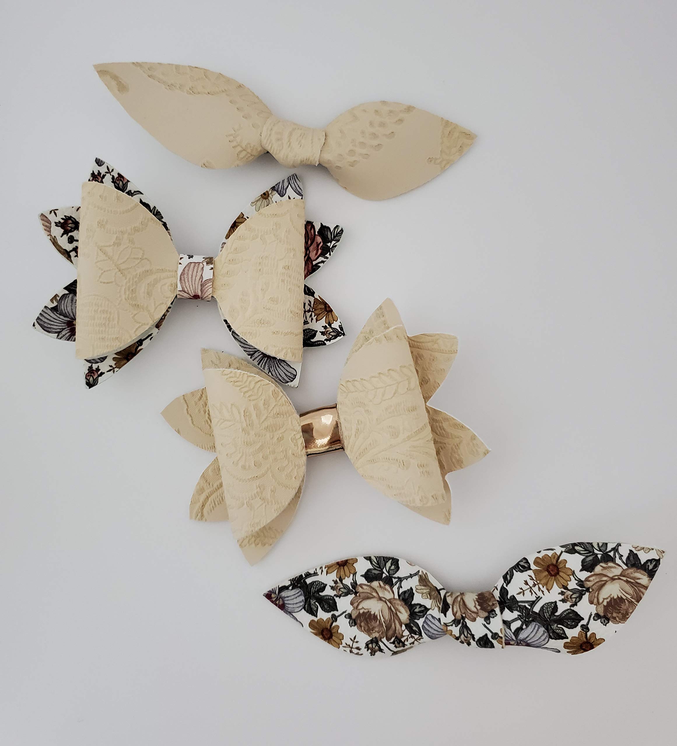 Vegan Leather Hair Bow Clips for Women - Fashion Hair Accessories for Parties, Weddings & Everyday Style