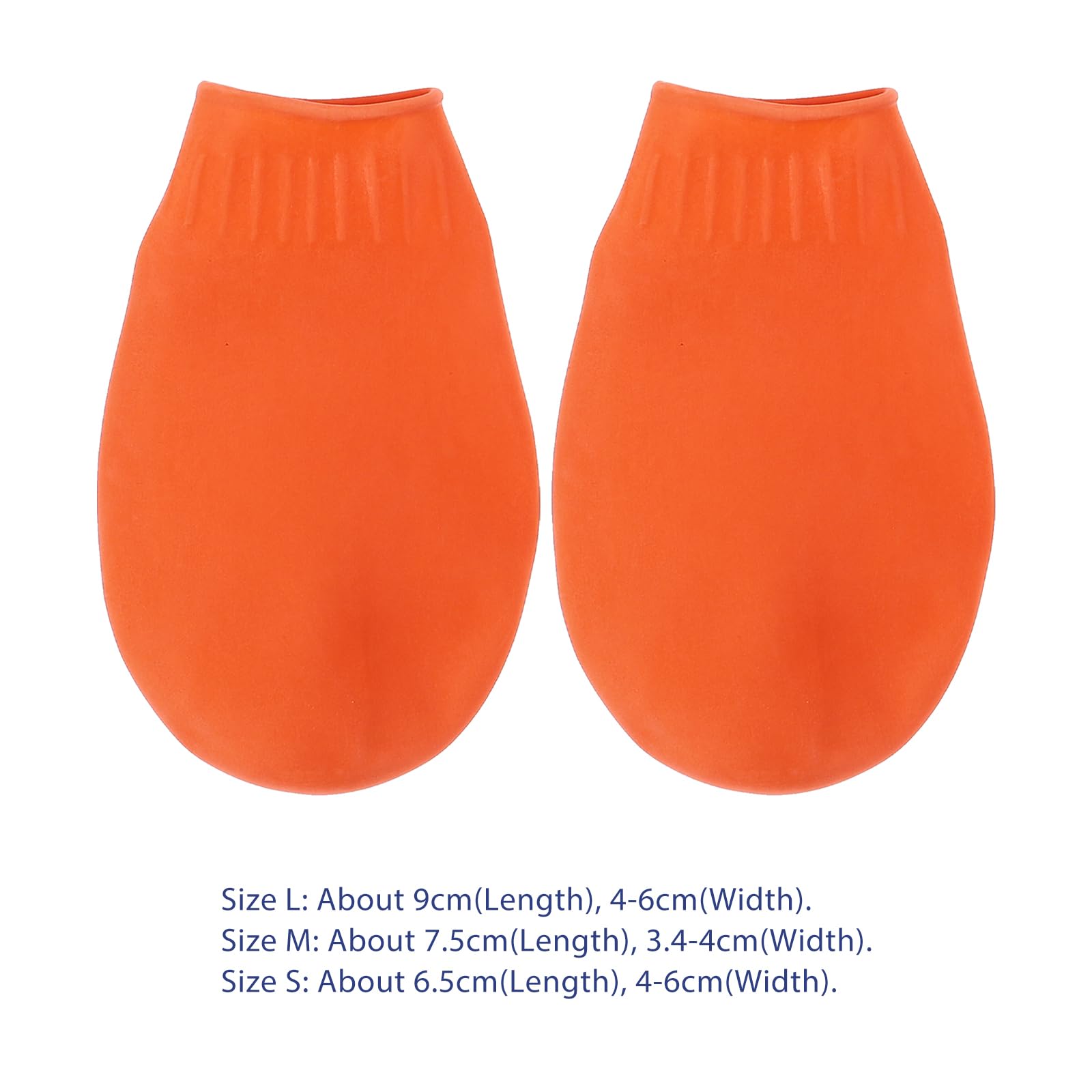 Hemobllo Waterproof Dog Boots for Small Dogs - 4Pcs Rubber Rain Shoes with Paw Protection for Pets (Orange, Size S) - Ideal for Rainy Days, Snow & Outdoor Adventures