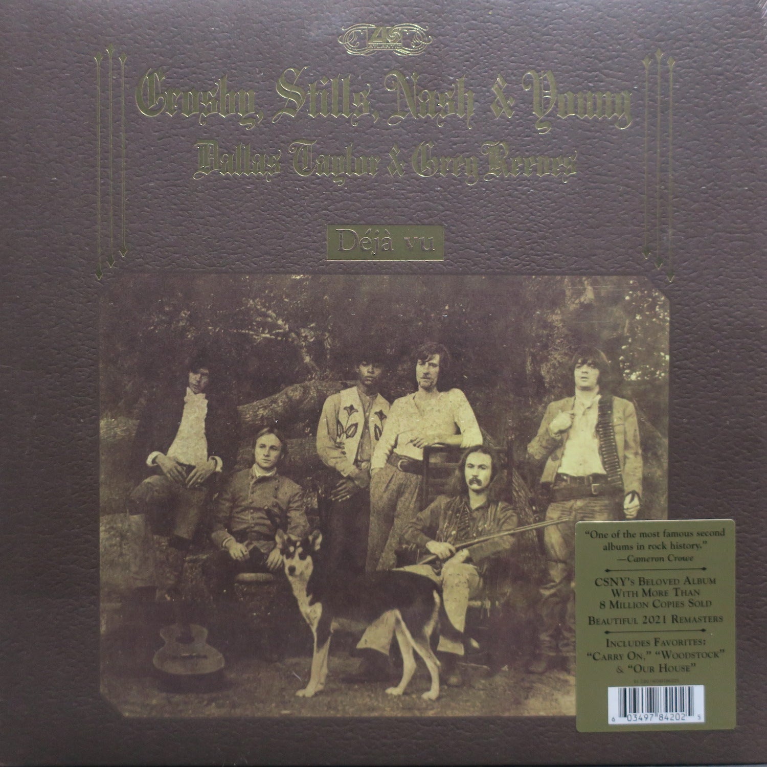 Crosby, Stills, Nash & Young 'Deja Vu' Remastered Vinyl LP Record - Classic Rock Music for Home Listening & Vinyl Collection