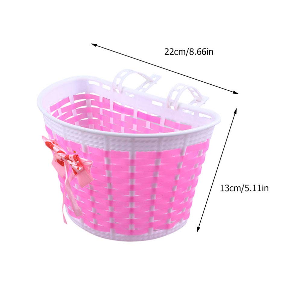 IMIKEYA Scooter Streamers for Kids - 1 Set Pink Woven Bike Handlebar Grips & Streamers for Toddler Girls - Durable Steel Target Design - Perfect for Bicycles, Scooters, and Outdoor Play Accessories