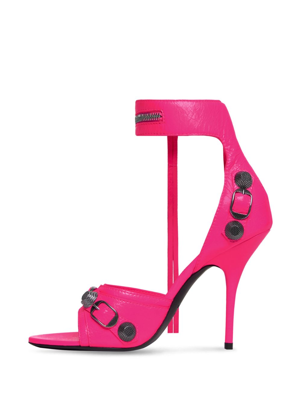 Balenciaga Women's Fuchsia Pink Leather Sandals - Stylish & Comfortable Summer Casual Footwear for Beach, Vacation & Outdoor Wear