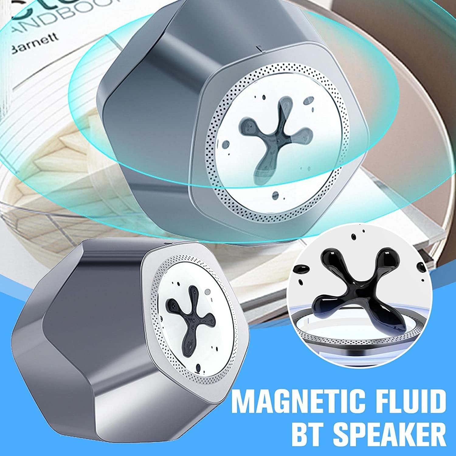 Venom Box Magnetic Fluid Speaker - 360° Surround Sound Bluetooth Speaker System for Home, Party & Outdoor Use | High-Quality Portable Audio with Stunning Visual Effects