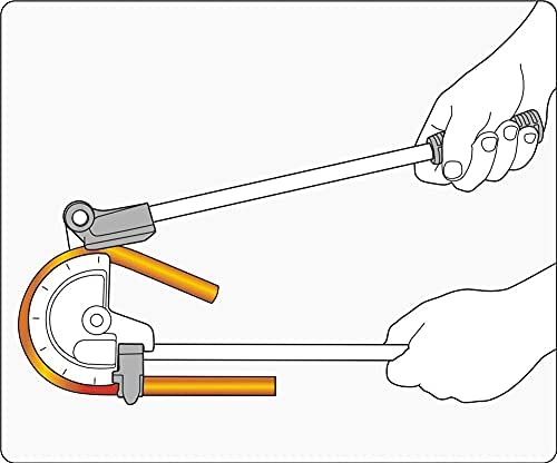 16mm Pipe Bender - Heavy Duty Manual Tube Bending Tool for Plumbing, HVAC & Automotive Repair | Perfect for DIY Projects & Professional Use