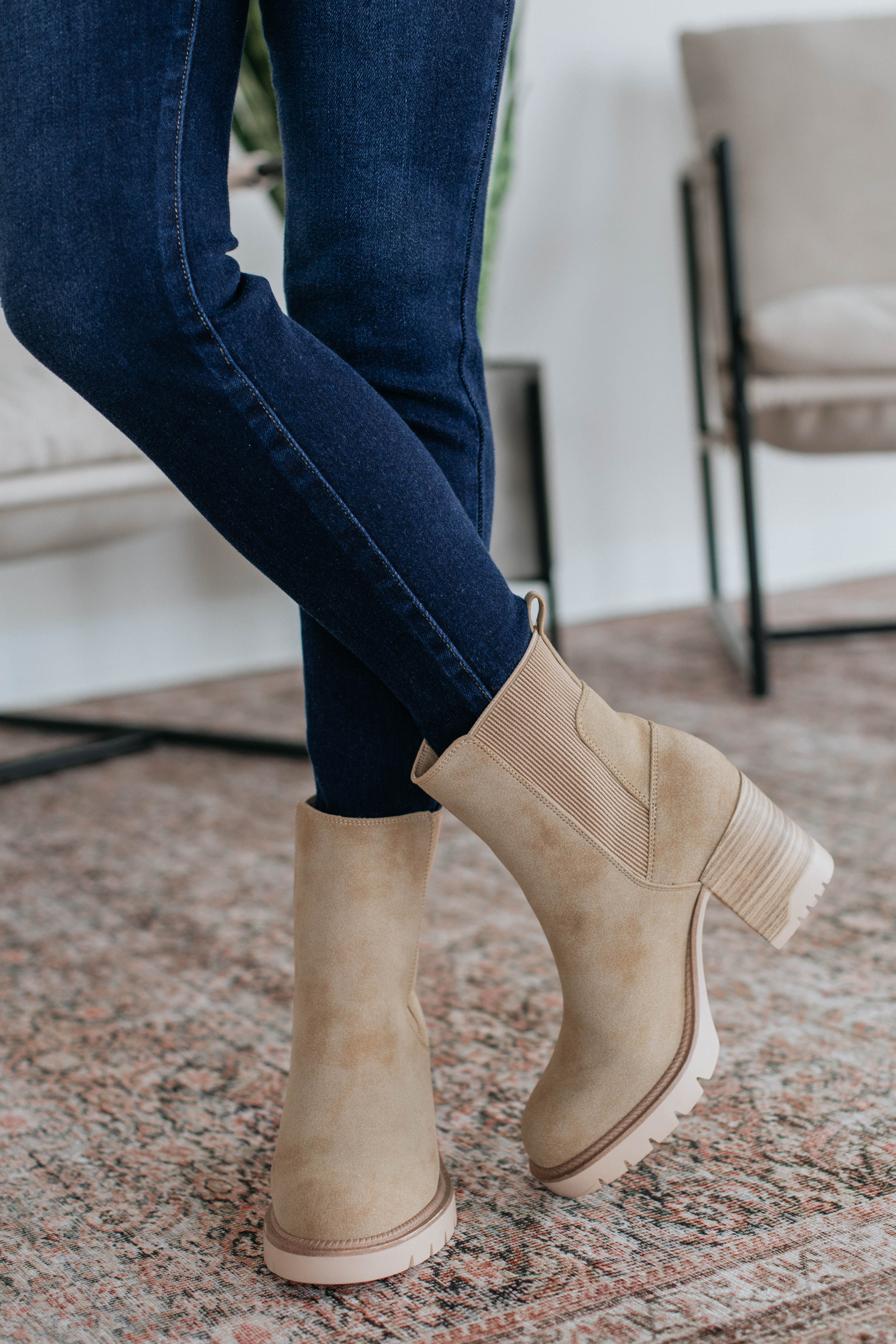 Anywhere With You Boots in Taupe - Stylish & Comfortable Ankle Boots for Women | Perfect for Casual Outings, Work & Travel