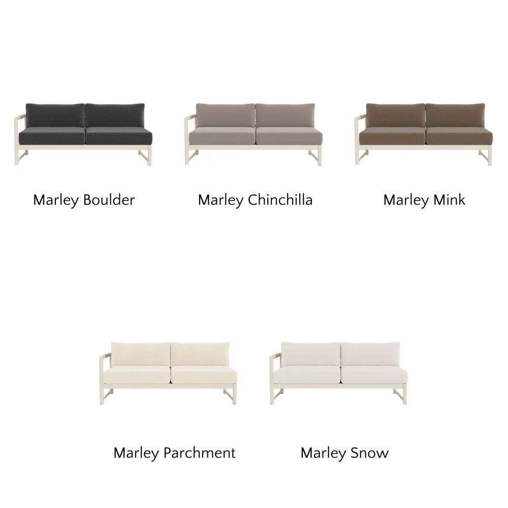 Breeze XL Outdoor 2-Seat Patio Sofa with Left Armrest - Perfect for Backyard, Garden, and Poolside Relaxation