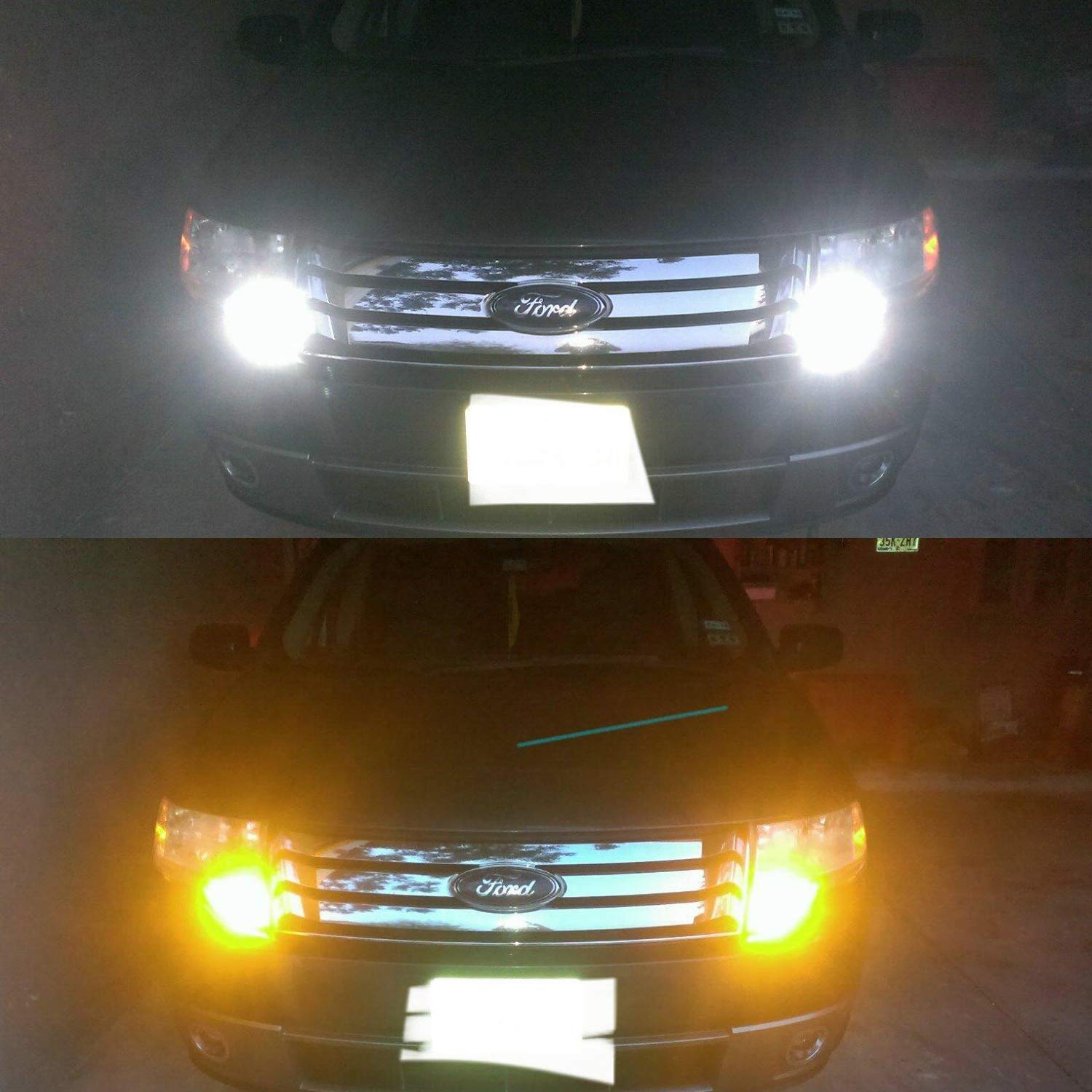 3157 Switchback LED Bulbs - Super Bright 3030 Chipsets in Xenon White/Amber Yellow - Compatible with 3155 3057 3457 4057 4157 - Projector Turn Signal Lights - Perfect for Cars, Trucks & SUVs (2-Pack)