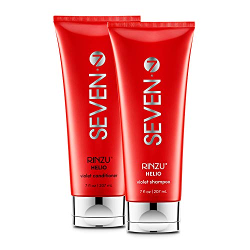 HELIO Violet Shampoo & Conditioner Set for Blonde Hair - Sulfate Free, 14 Fl Oz - Perfect for Color-Treated Hair