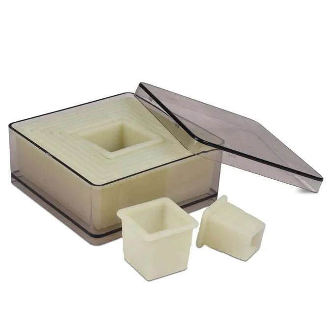 9-Piece Plain Square Cutter Set - Stainless Steel Cookie Cutters for Baking, Cake Decorating, and DIY Crafts - Perfect for Holidays, Parties, and Home Baking Projects