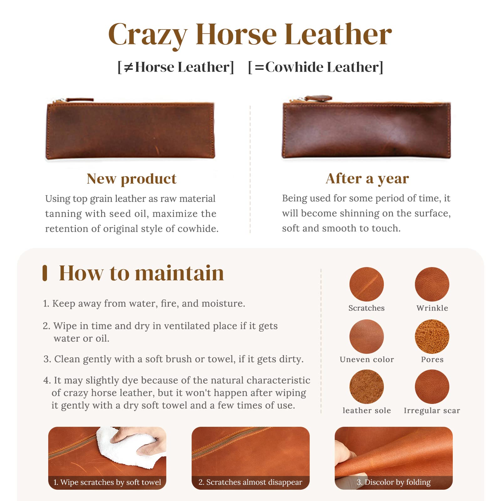 Genuine Leather Tote Bag for Women - Large Crossbody Shoulder Work Purse - Stylish Handbag for Office, Travel & Everyday Use