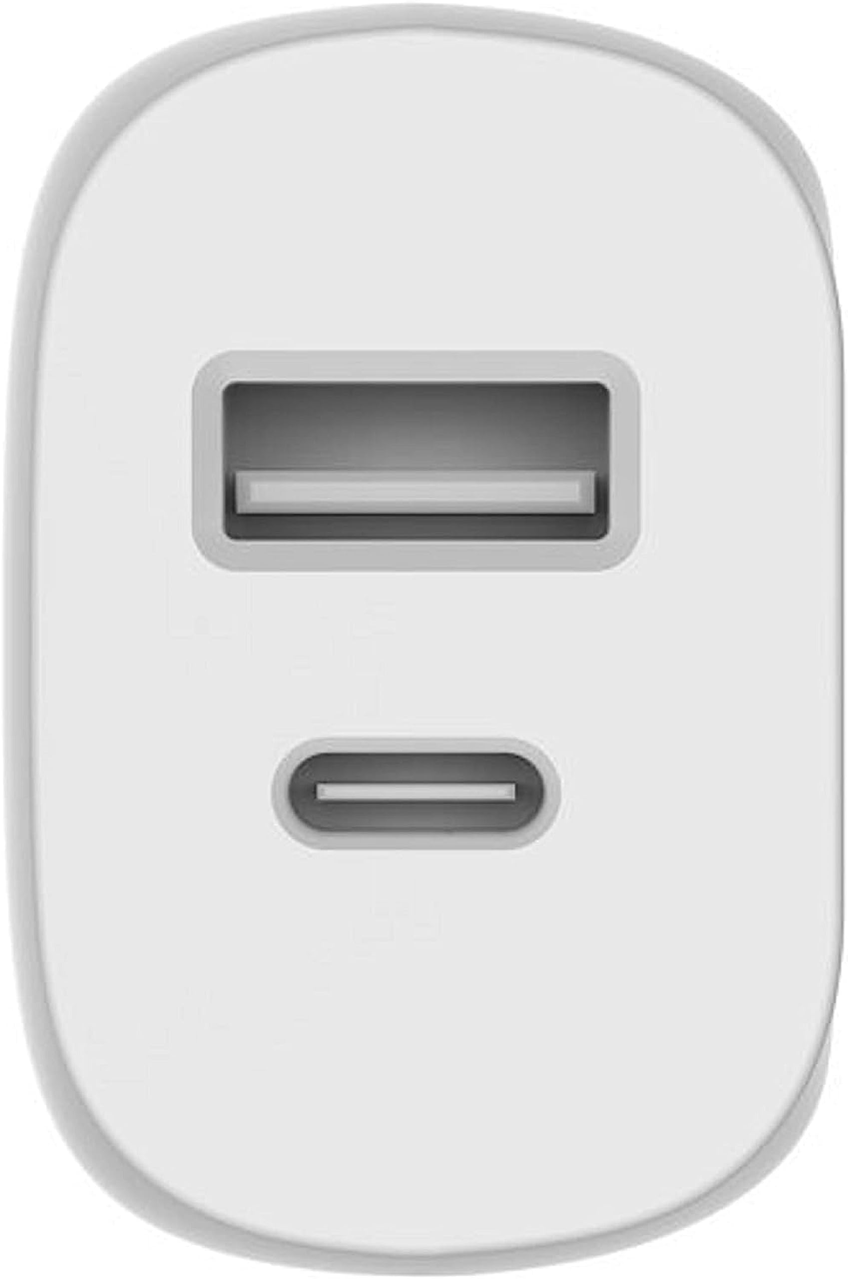 Belkin 24W Dual Port USB Wall Charger with USB C Cable - Fast Charging for iPhone, Samsung Galaxy S20, Note, Google Pixel - Power Bank & iPad Charger - Perfect for Travel, Home & Office Use