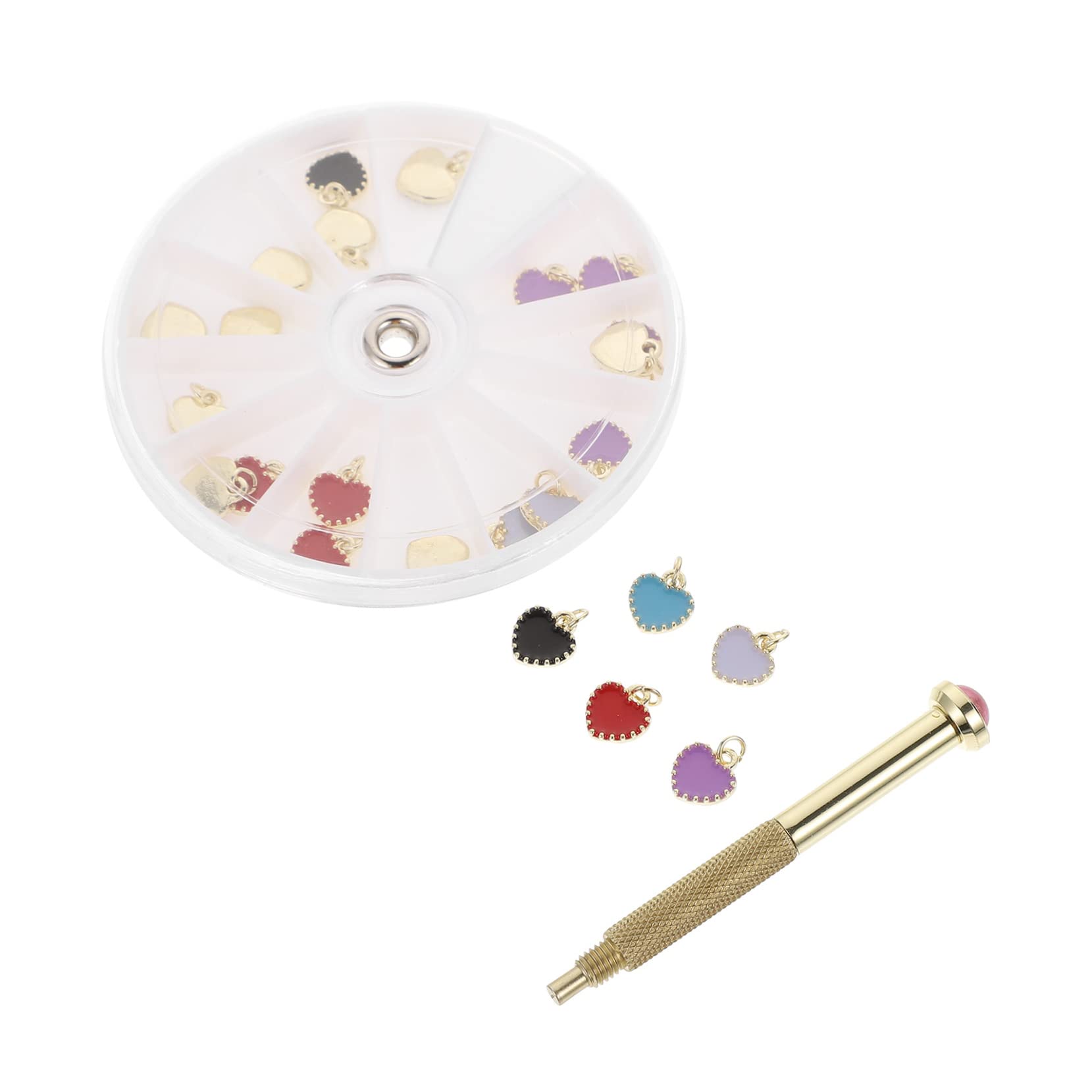 FOMIYES 1 Set Rhinestone Nail Art Tools Kit - DIY Manicure Stickers, Gems, Hole Puncher & Jewelry Accessories for Professional Nail Decor | Perfect for Home Salon, Party Nails & Gift Ideas