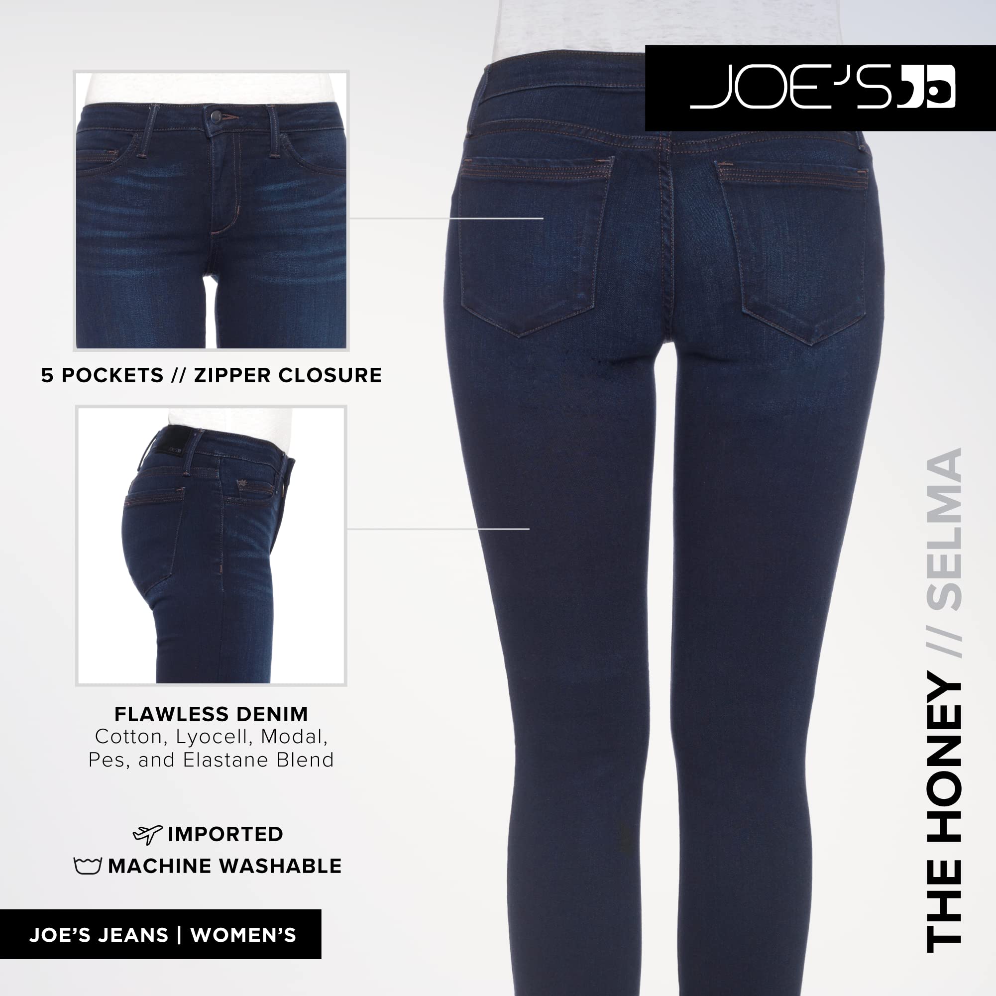 Joe's Women's High Rise Skinny Jeans - Stretchy Slim Fit Denim Pants for Everyday Wear | Perfect for Work, Date Night & Casual Outfits