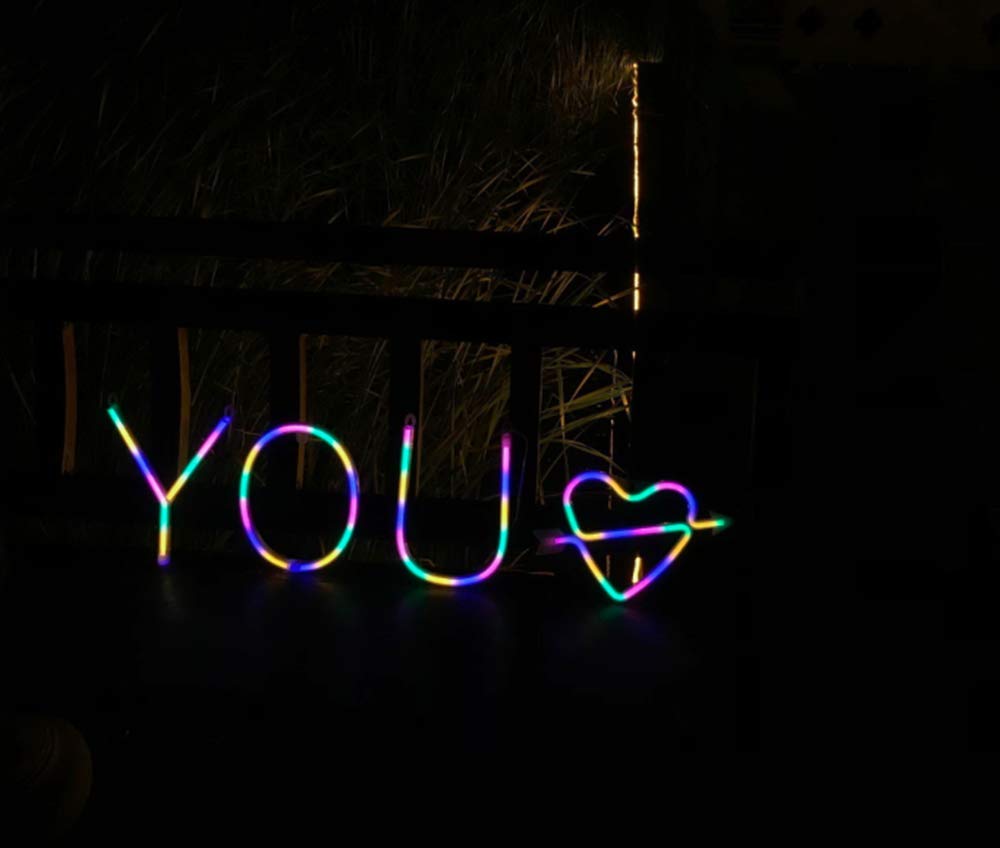 LED Neon Letter Lights - Battery Powered Wall Decor Night Light for Kids Bedroom, Home & Nursery | Dimmable Neon Sign for Birthday Party, Wedding, Nursery Decor & Room Aesthetics