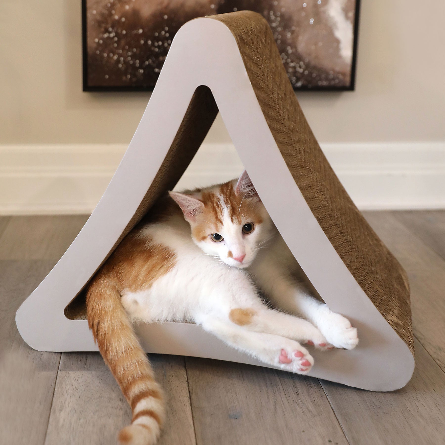 PetFusion 3-Sided Vertical Cat Scratching Post - Durable Sisal Fiber Scratching Board for Indoor Cats - Perfect for Living Room, Bedroom & Apartment Use