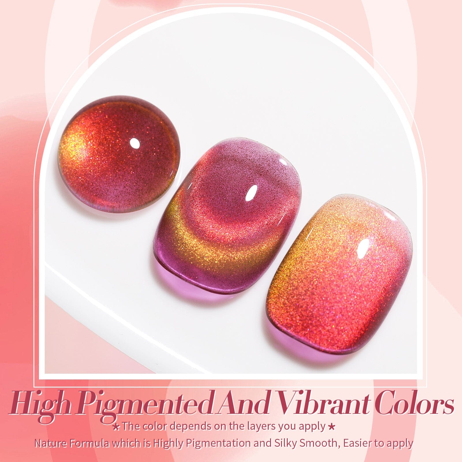 Red Yellow Cat Magnetic Gel Polish MY138 Firefly 15ml - Long Lasting UV LED Nail Polish for Salon & Home Manicures - Perfect for Parties, Weddings & Special Occasions