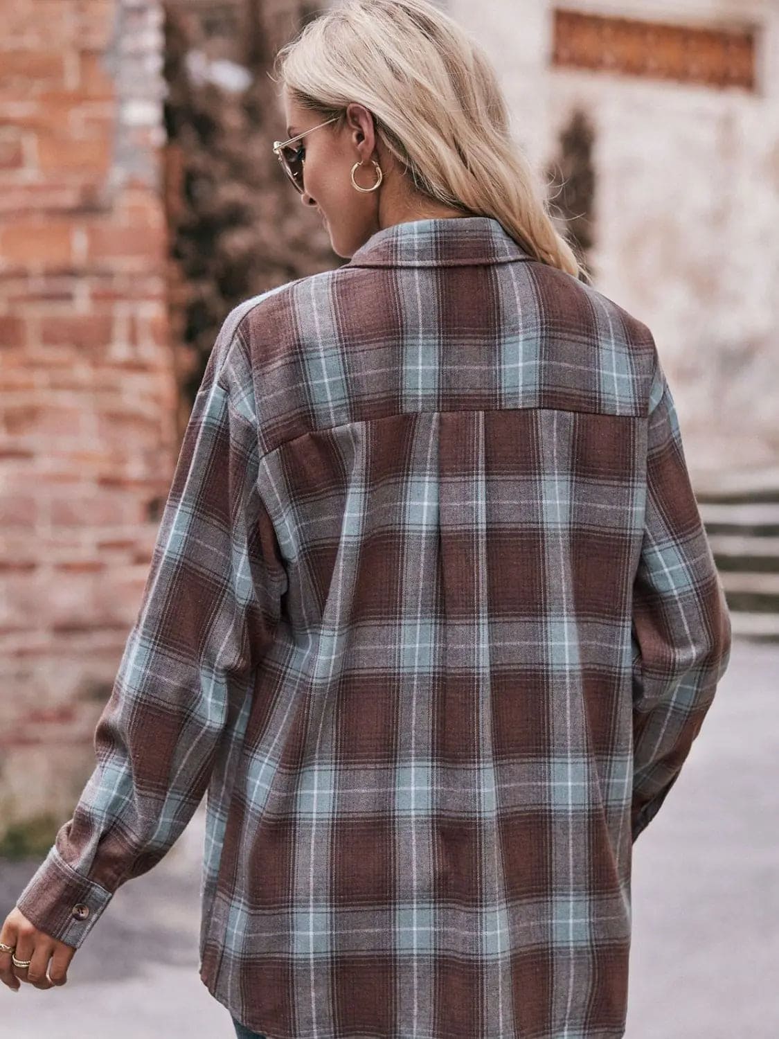 Stylish Plaid Dropped Shoulder Longline Shirt for Men & Women | Casual Oversized Flannel Shirt | Perfect for Fall Layering, Streetwear Outfits and Cozy Loungewear