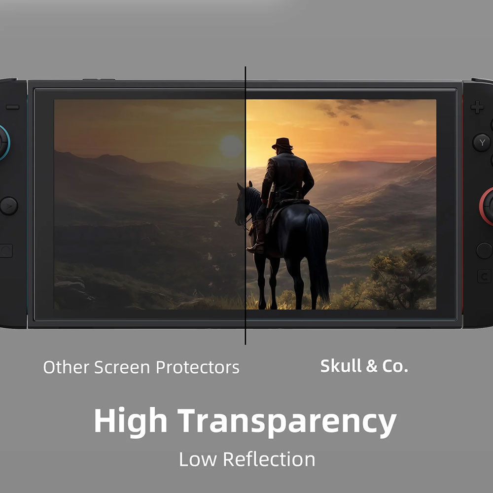 Savage Raven by Skull & Co. Anti-Glare Matte Screen Protector with Easy Install Positioner for Nintendo Switch 2 - 2 Pack - Perfect for Gaming at Home or On-The-Go