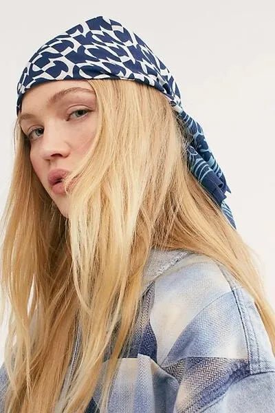 Stylish Block Print Bandana - Lightweight & Breathable Cotton Scarf for Women & Men - Perfect for Outdoor Activities, Fashion Accessories, and Travel