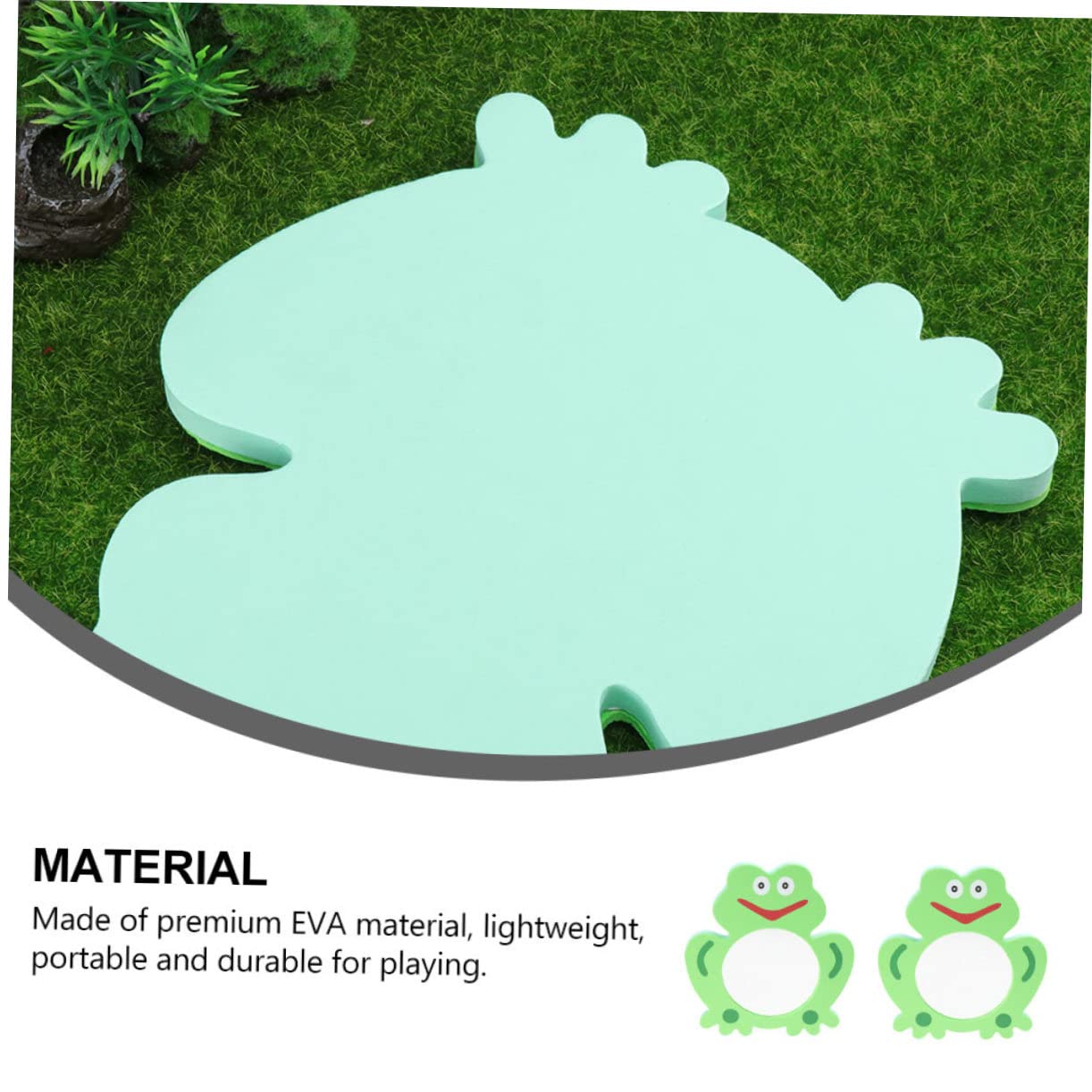 HEMOTON 8-Piece Frog Bath Mirror Toy Set - Safe Baby Toys for Newborns, Travel Mirror & Early Learning Educational Toy (EVA Green) - Perfect for Bathtime Fun, Nursery Play & Sensory Development
