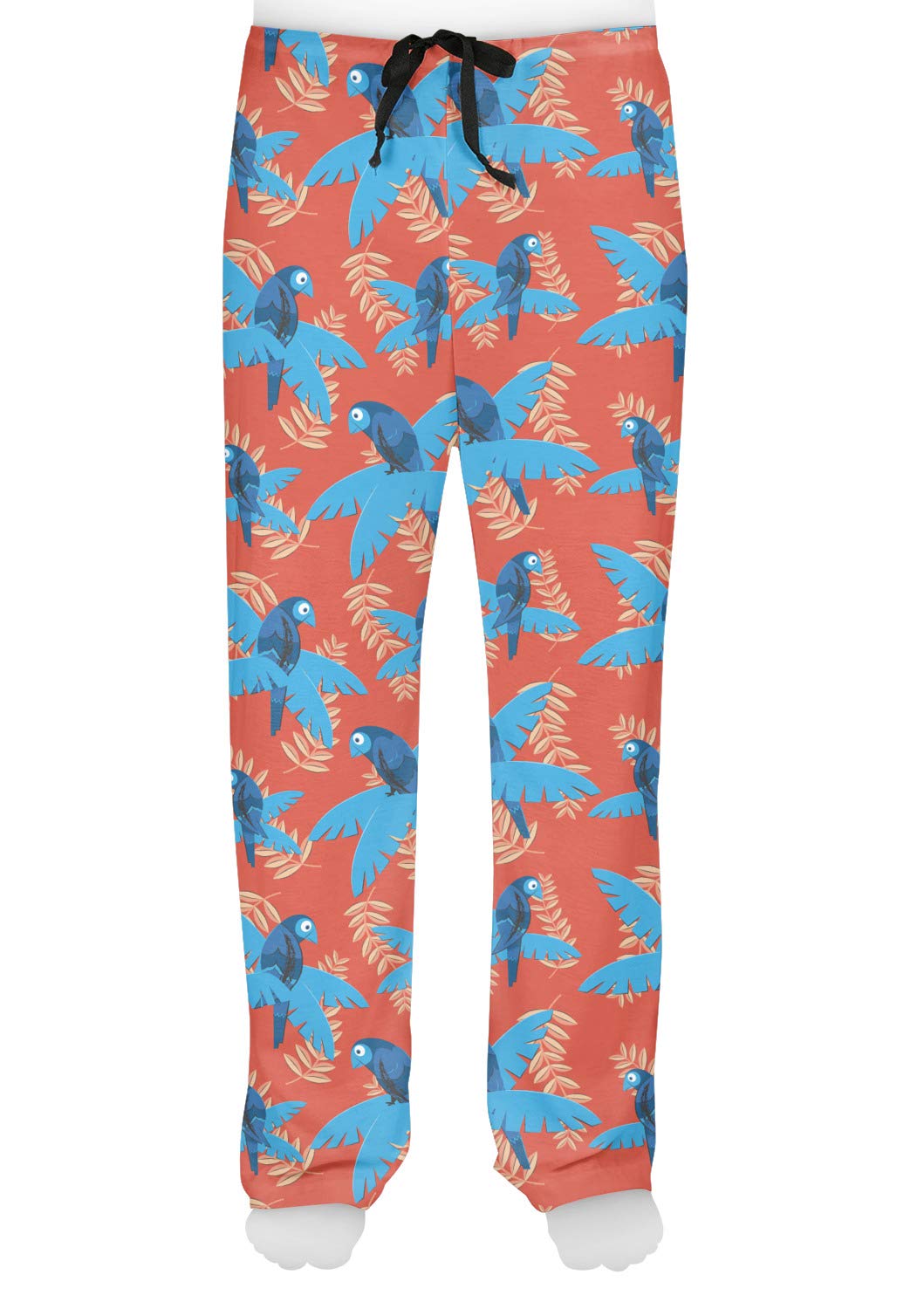 Blue Parrot Men's Pajama Pants - Soft Cotton Lounge Pants for Sleep & Relaxation - Perfect for Home, Travel & Gifts