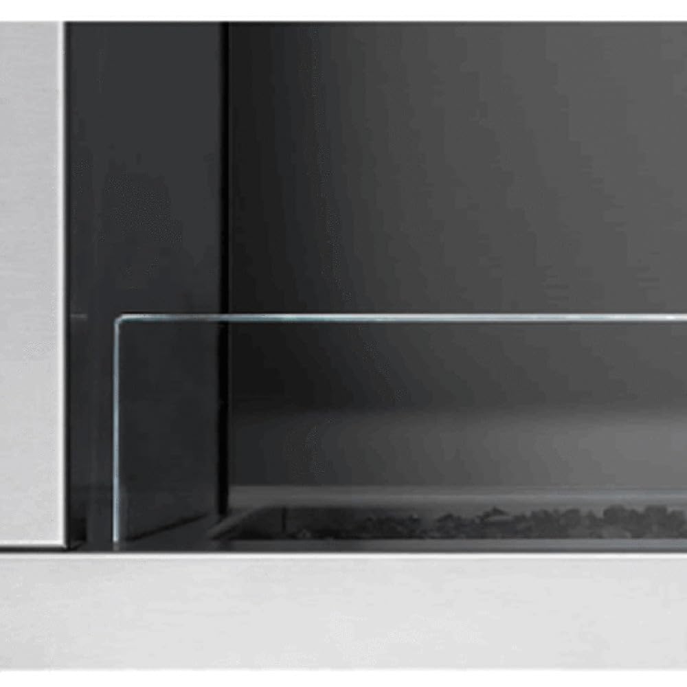 Empire Tall 1 Panel Glass Wind Deflector for 60-Inch Linear Fireplace - Perfect for Outdoor Patio, Deck, and Backyard Fireplace Protection