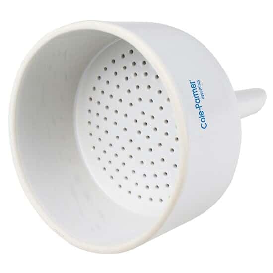 Cole-Parmer Porcelain Buchner Funnel 200 mL - Laboratory Vacuum Filtration for Chemistry Experiments & Scientific Research