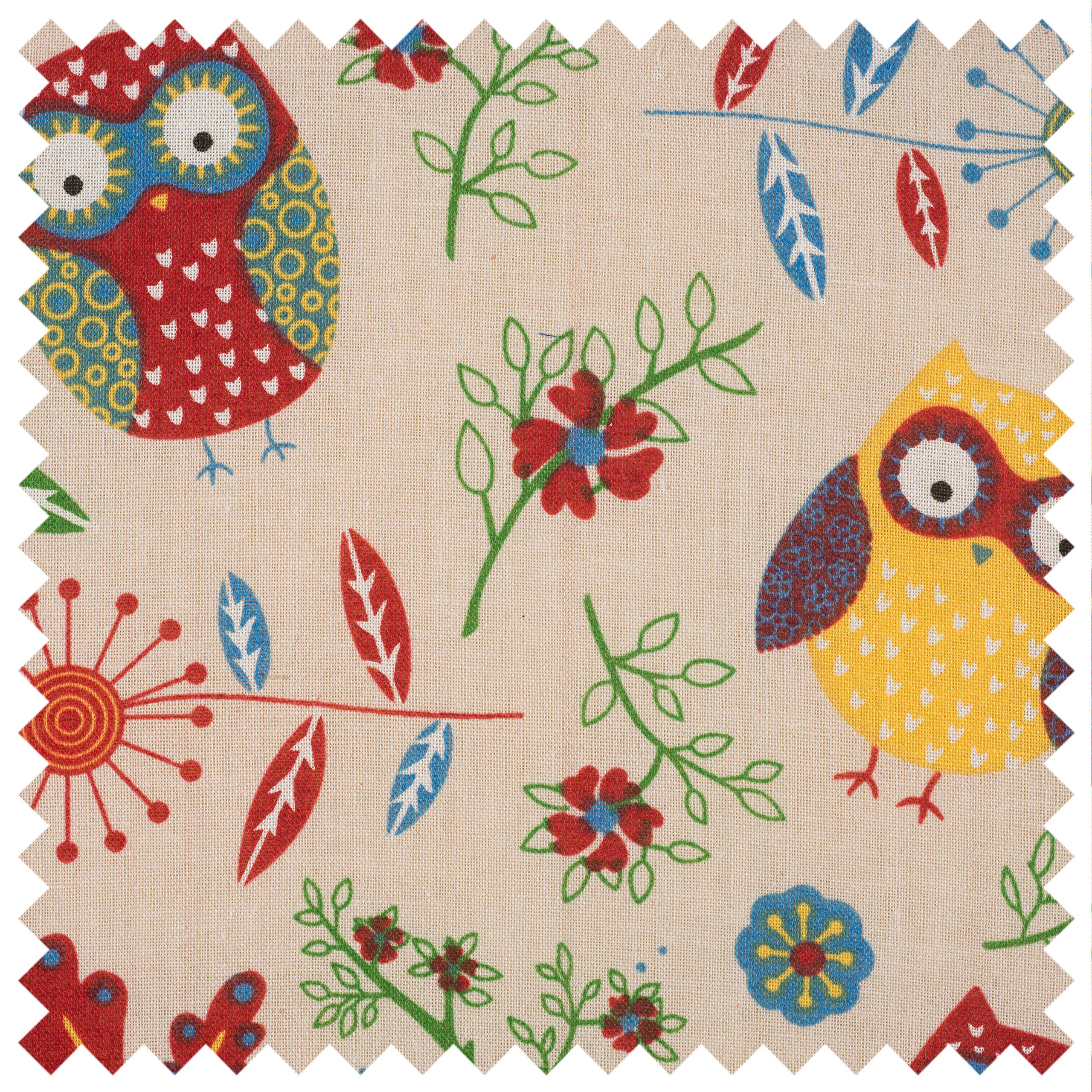 Owl Fabric Sewing Storage Box 26x19x14.5cm for Craft Organization