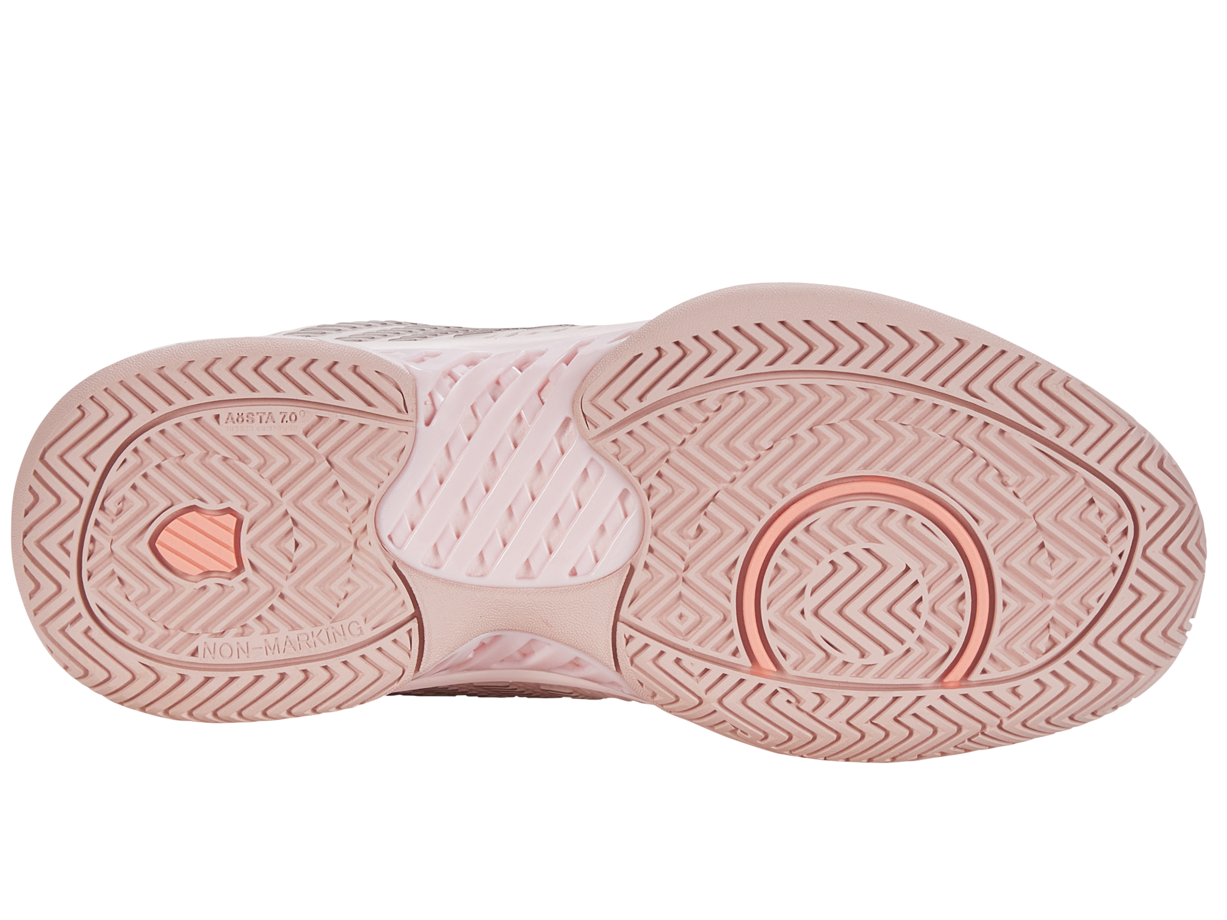 Hypercourt Express 2 Wide Tennis Shoes for Women - Almost Mauve/Sepia Rose/Pale Neon Coral | Lightweight Comfort for Court & Casual Wear