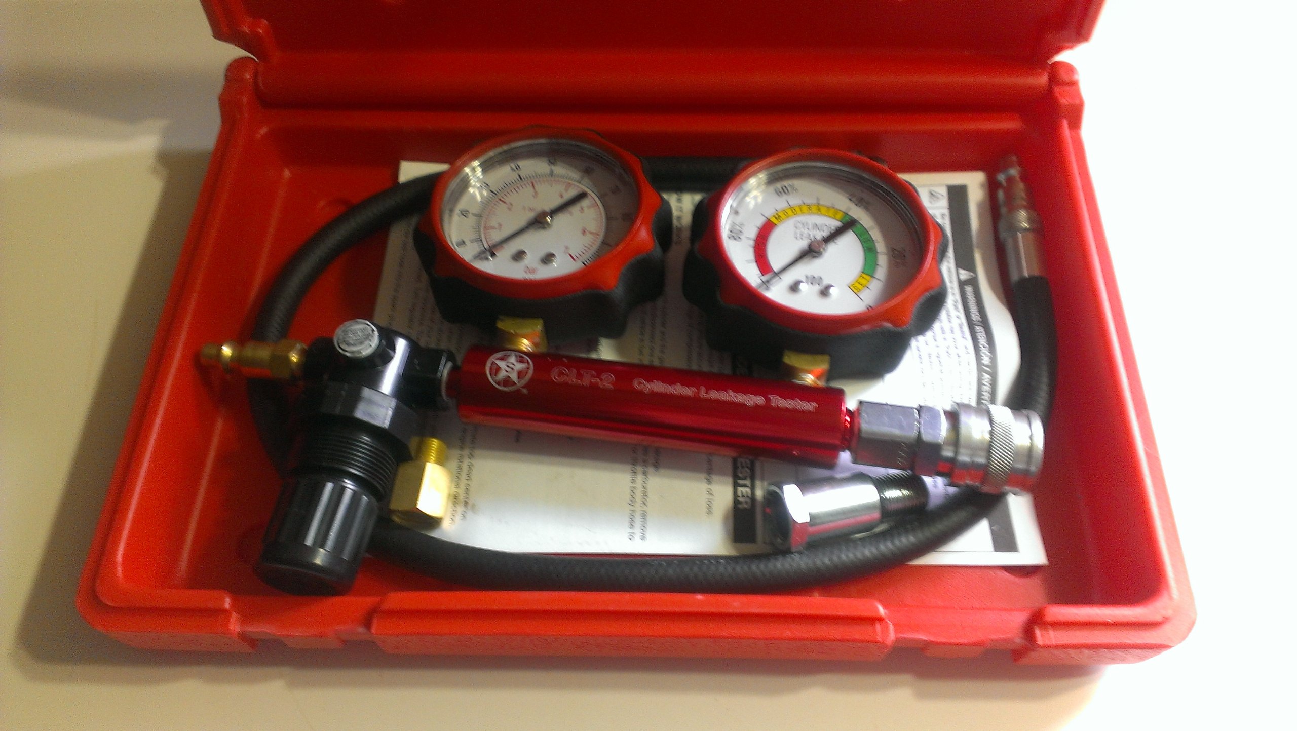 STACLT-2PB Professional Cylinder Leakage Tester Kit - Automotive Engine Compression Diagnostic Tool for Cars, Trucks & Motorcycles | Workshop & DIY Mechanic Use
