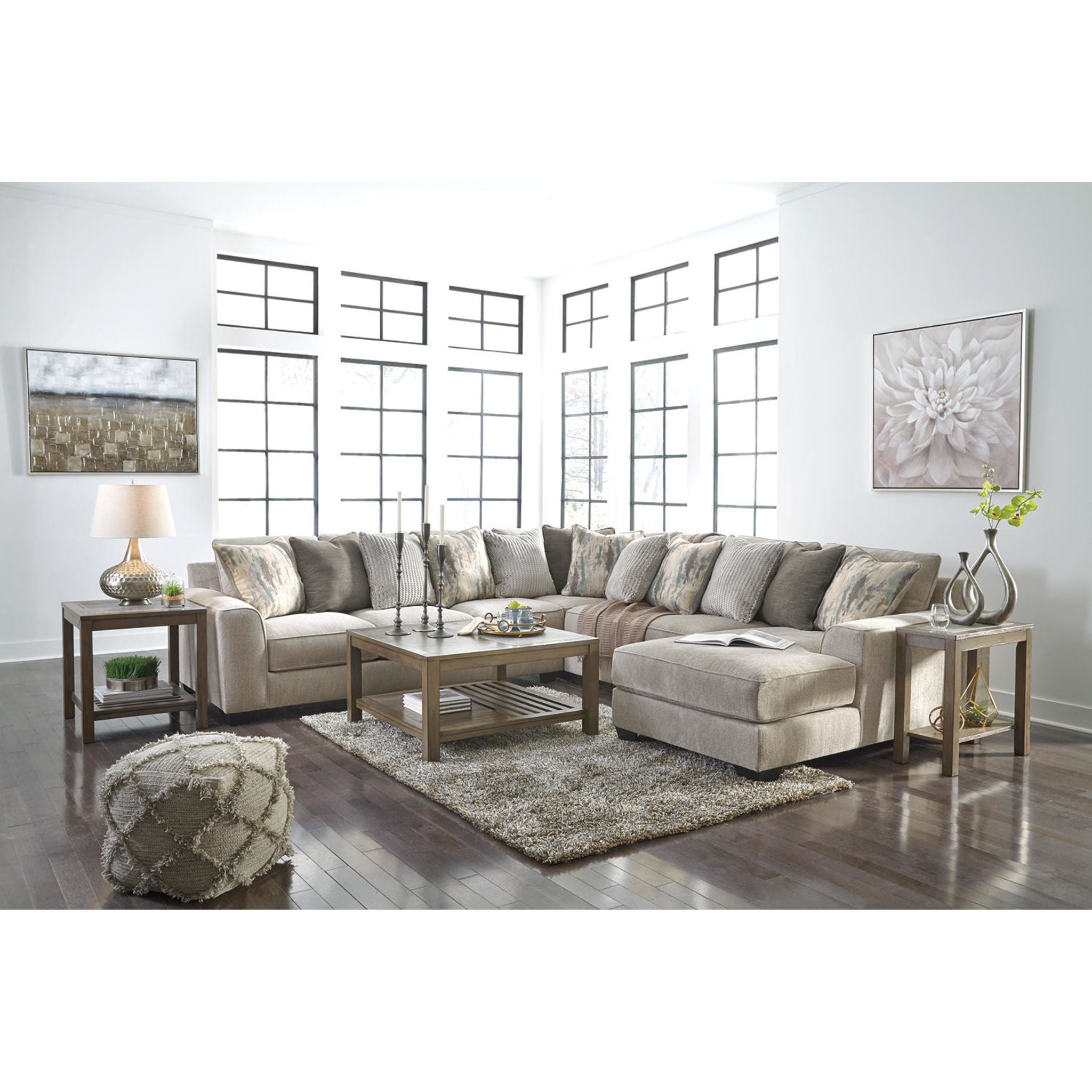 Ardsley 4-Piece Sectional Sofa with Chaise Lounge - Modern L-Shaped Living Room Couch for Small Spaces, Apartment & Family Gatherings