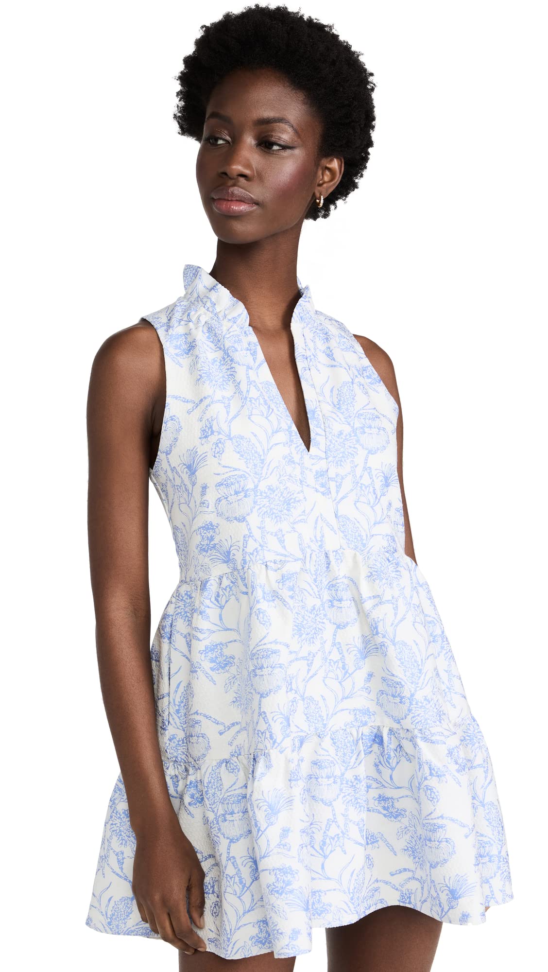 Amanda Uprichard Women's Connolly Floral Print Wrap Dress - Elegant Midi Dress for Wedding Guest, Cocktail Party & Date Night