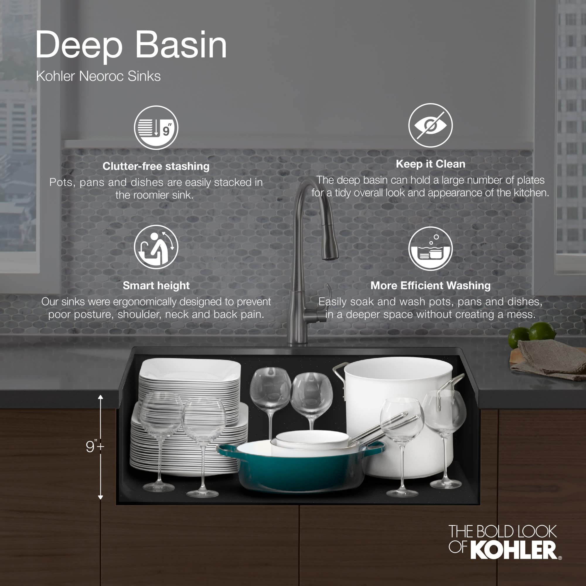 KOHLER 8206-CM6 Cairn 33.5