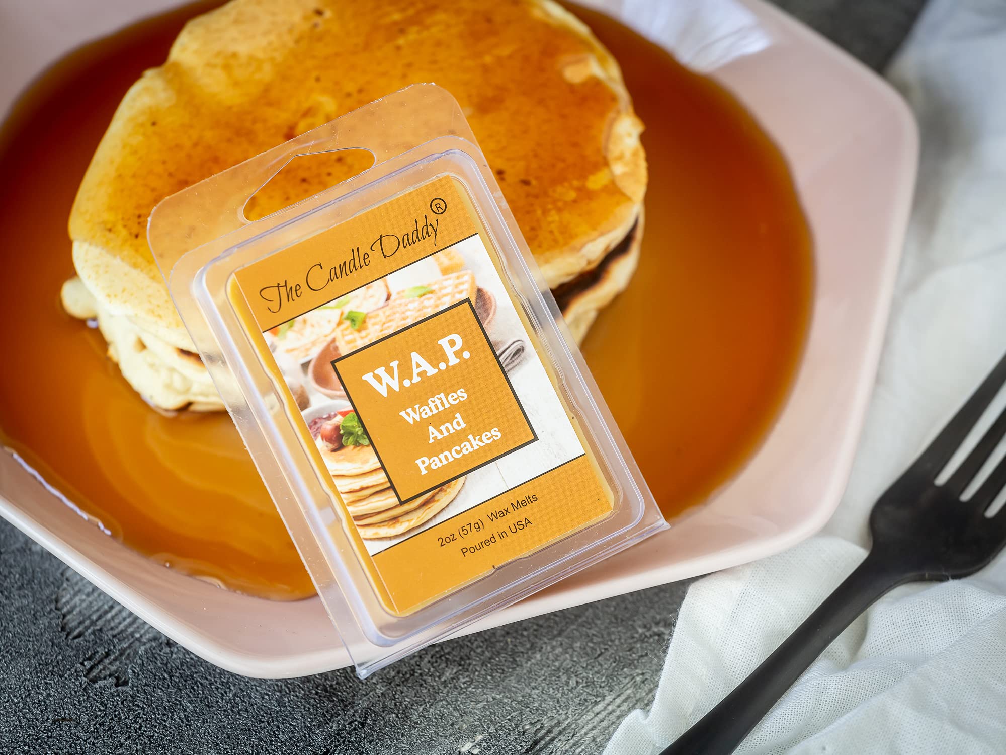 Waffles and Pancakes Scented Wax Melts - Syrup & Butter Aroma - 6 Cubes (2oz) - Strong Fragrance for Wax Warmers - Perfect for Home, Office & Relaxation