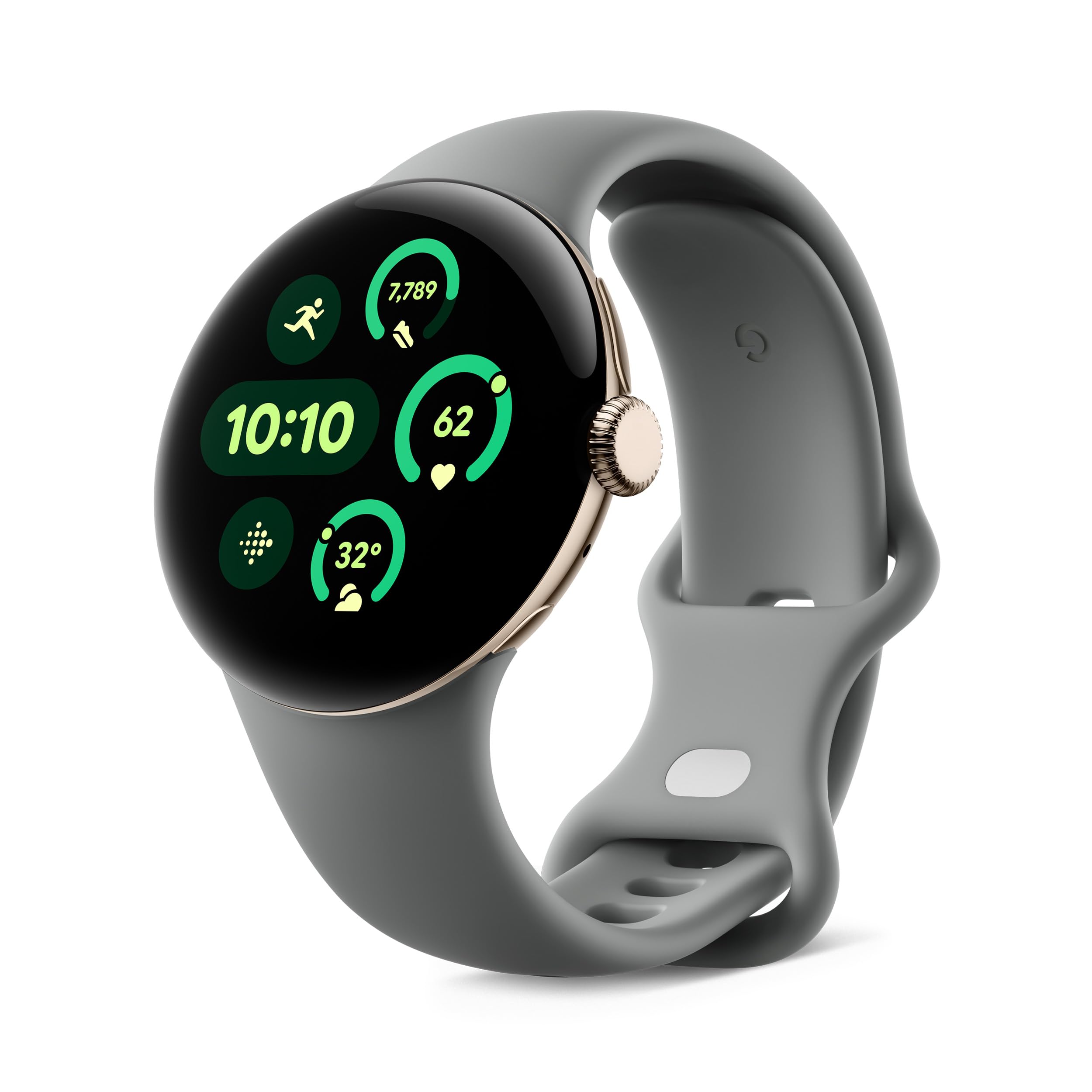 Google Pixel Watch 3 (41mm) - Android Smartwatch with Heart Rate Monitor, Fitbit Advanced Running Features, Fitness Insights, 24-Hour Battery Life - Champagne Gold Aluminum Case & Hazel Band (Wi-Fi) - Perfect for Workouts, Running, and Daily Activity Tracking