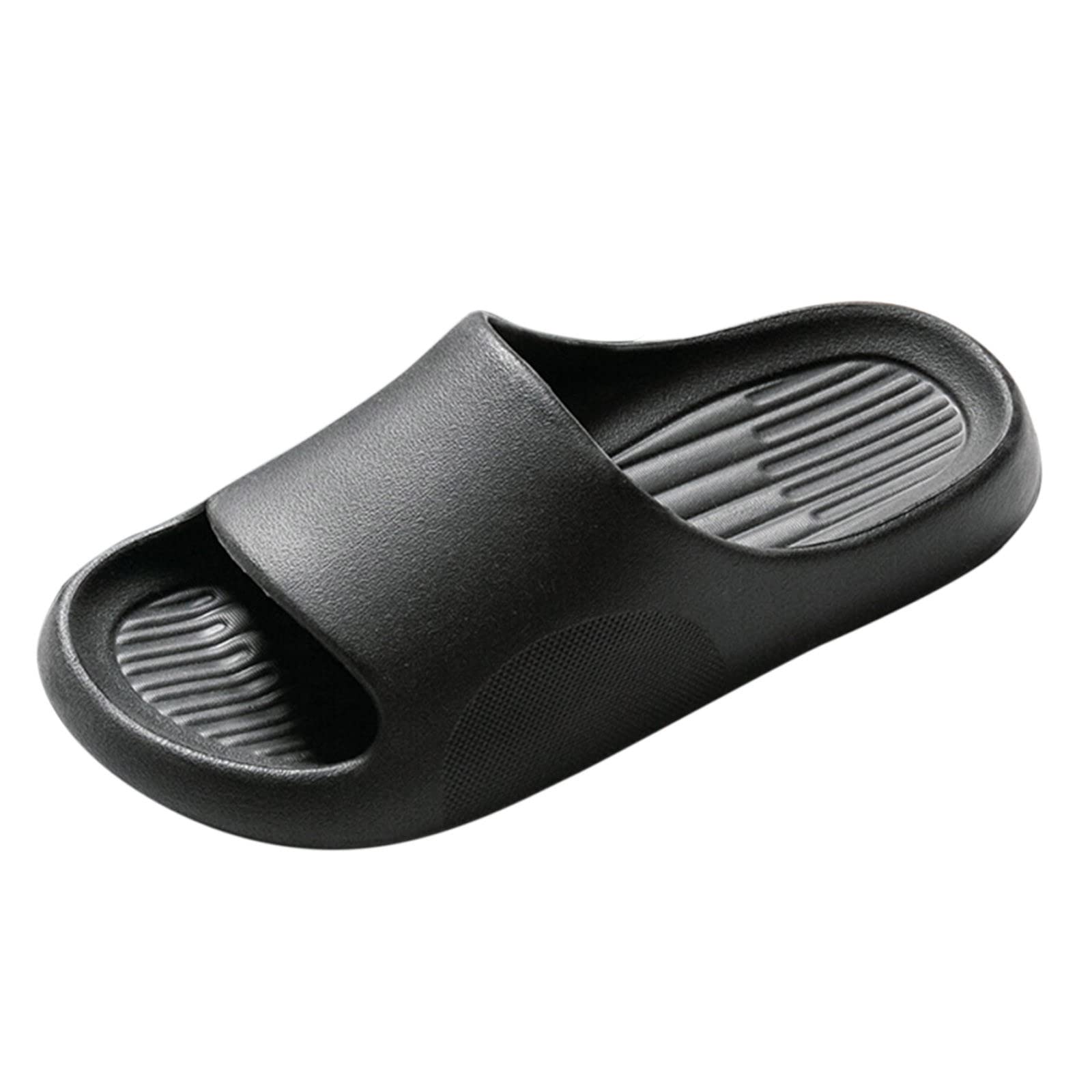 Comfortable Unisex EVA Anti-Slip Indoor/Outdoor Slippers Sandals - Breathable House Shoes for Men & Women, Shower Slides, Pool Flip Flops (Black, Size 42) - Perfect for Home, Beach, Gym & Travel