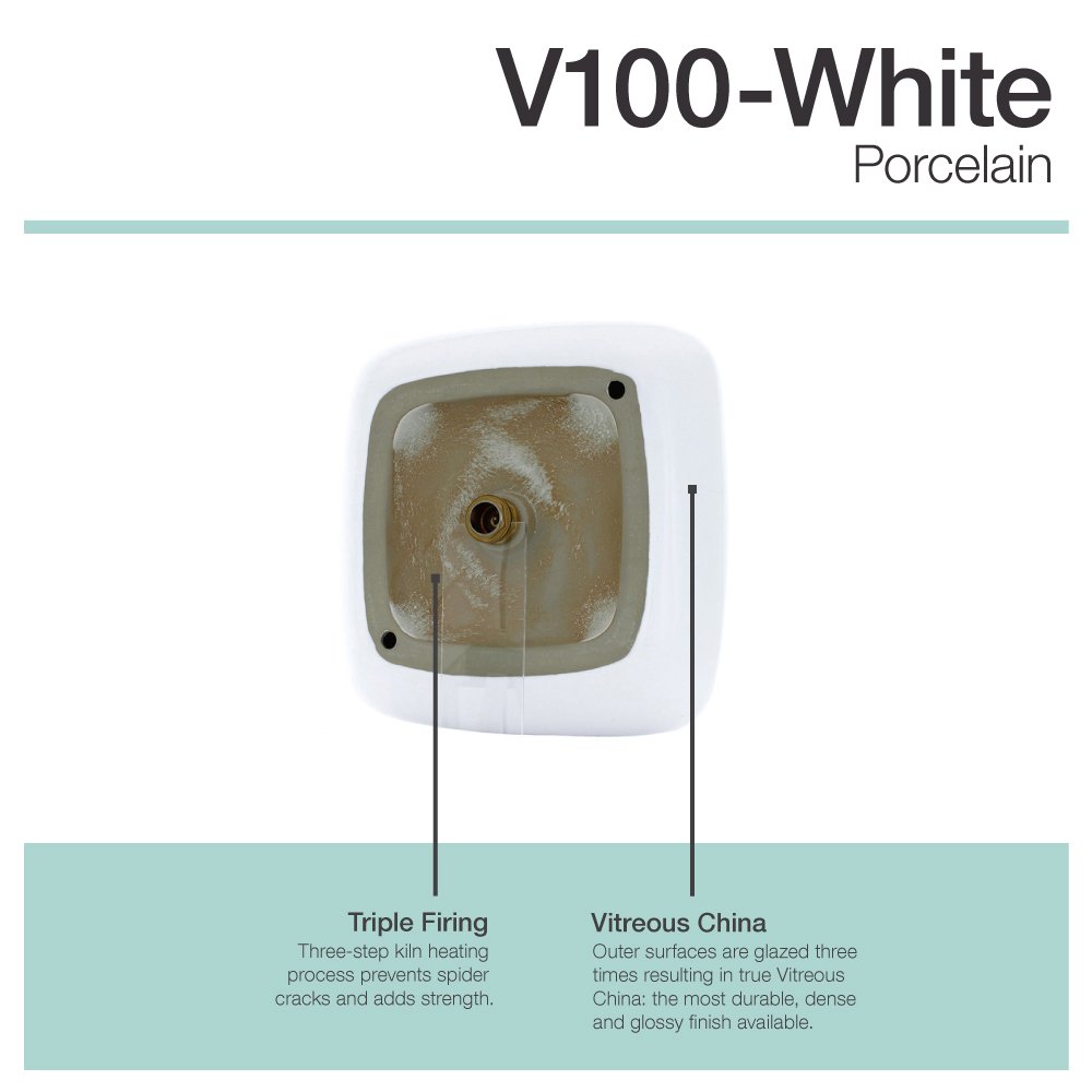 White Porcelain Vessel Sink with Chrome Faucet Set - Modern Bathroom Vanity Sink with Pop Up Drain - Perfect for Powder Rooms, Guest Baths & Luxury Home Renovations