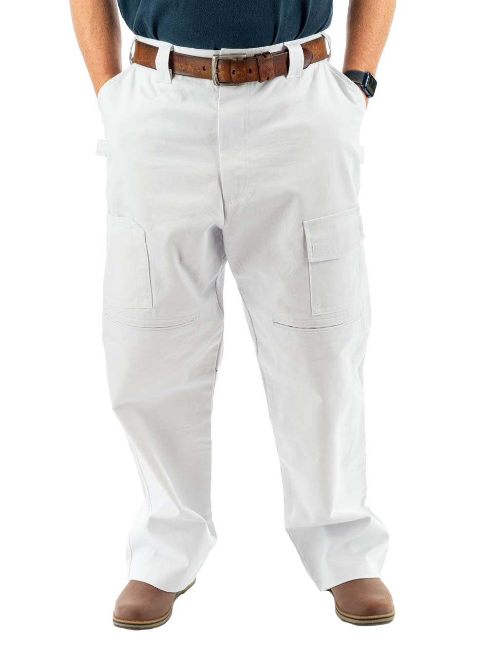 ViviTech - Durable Cotton Canvas Utility Work Pants with Reinforced Knee Pads - Heavy Duty Workwear for Construction, Carpentry & Outdoor Jobs - Perfect for Tough Work Environments & DIY Projects