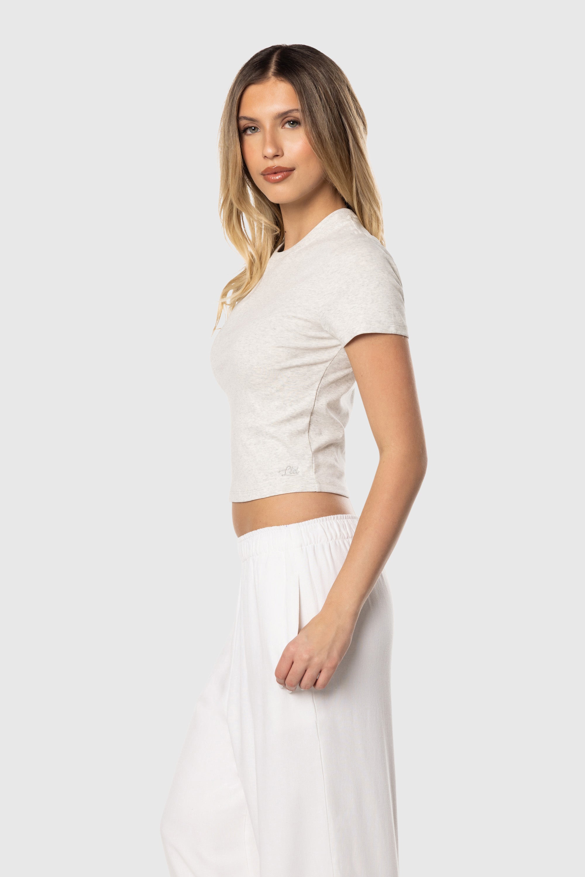 Soft and Comfortable Baby Tee in Ash Gray - Perfect for Casual Wear, Layering, and Everyday Outfits