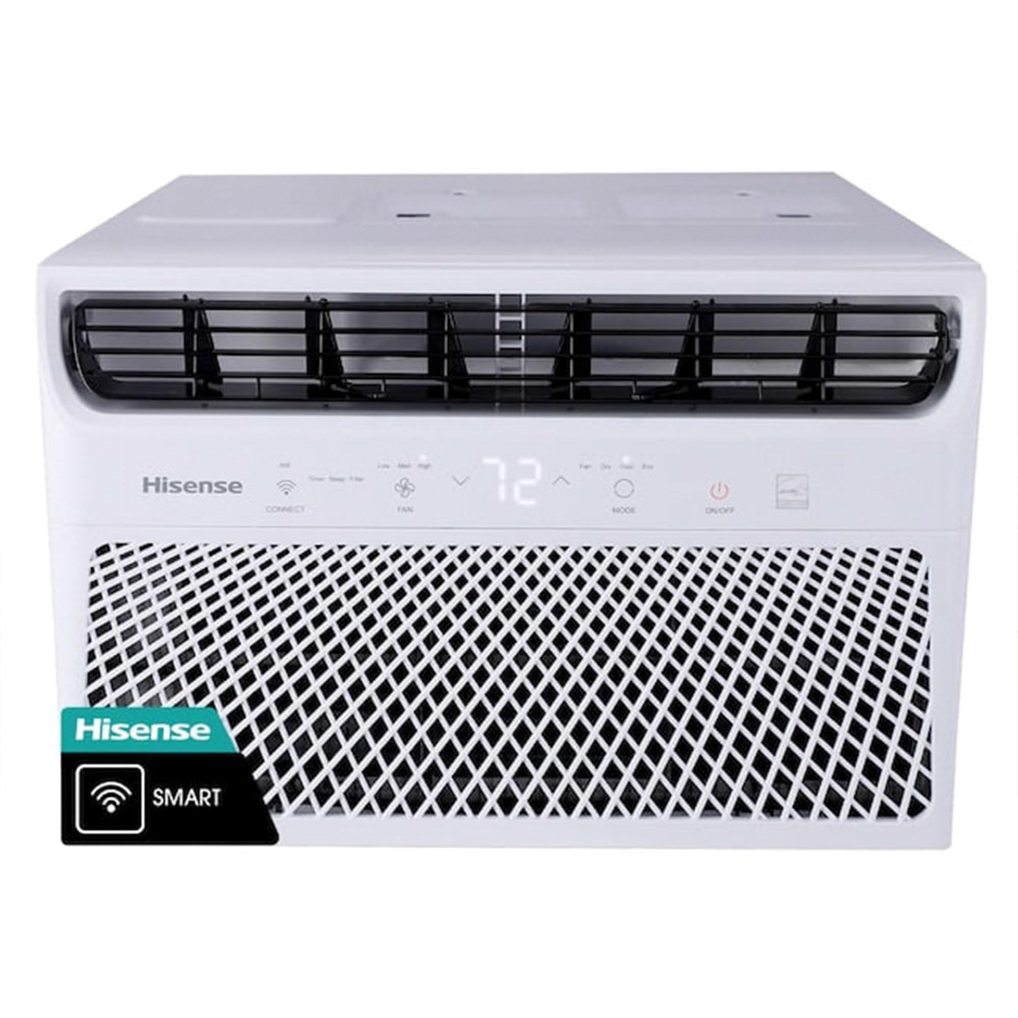Hisense 12,000 BTU Smart WiFi Window Air Conditioner - Energy Efficient Quiet Cooling for Bedroom, Living Room & Apartment - White (Renewed) - Perfect for Summer Heat Relief & Small Space Cooling
